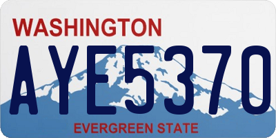 WA license plate AYE5370
