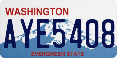 WA license plate AYE5408