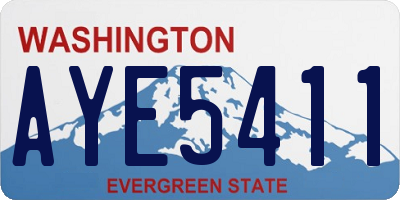 WA license plate AYE5411
