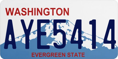 WA license plate AYE5414