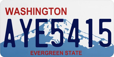 WA license plate AYE5415