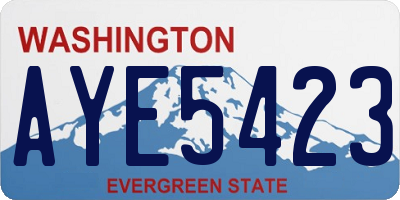 WA license plate AYE5423
