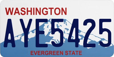 WA license plate AYE5425