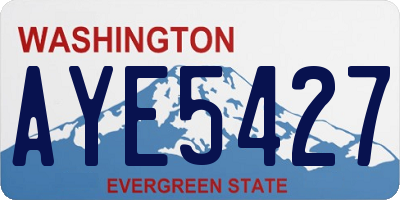 WA license plate AYE5427