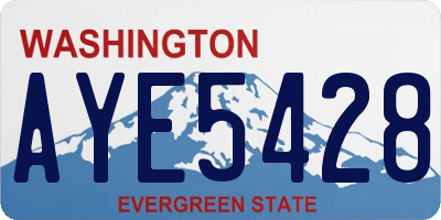 WA license plate AYE5428