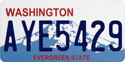 WA license plate AYE5429