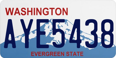 WA license plate AYE5438