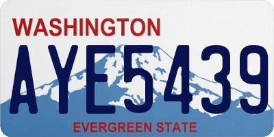 WA license plate AYE5439