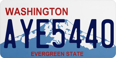 WA license plate AYE5440