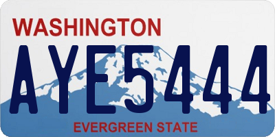 WA license plate AYE5444