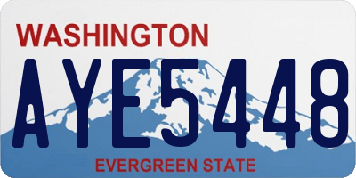 WA license plate AYE5448