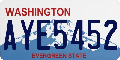 WA license plate AYE5452