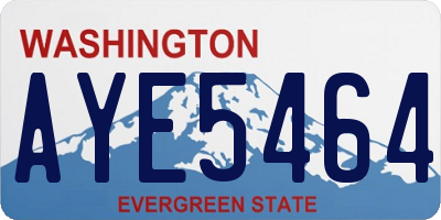 WA license plate AYE5464