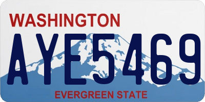 WA license plate AYE5469