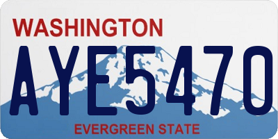 WA license plate AYE5470