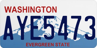 WA license plate AYE5473