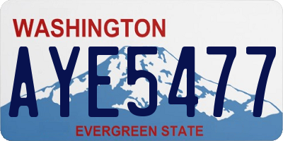 WA license plate AYE5477