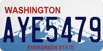 WA license plate AYE5479