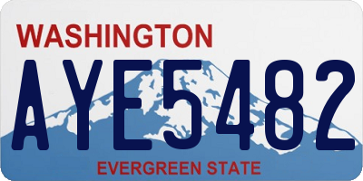 WA license plate AYE5482