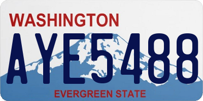 WA license plate AYE5488