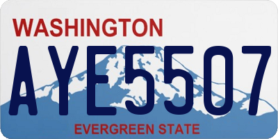WA license plate AYE5507