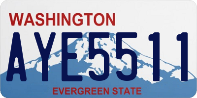 WA license plate AYE5511