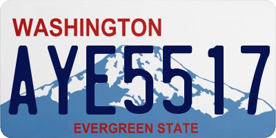 WA license plate AYE5517