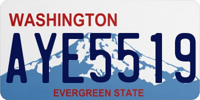 WA license plate AYE5519