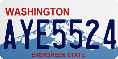 WA license plate AYE5524