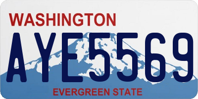 WA license plate AYE5569