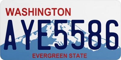 WA license plate AYE5586