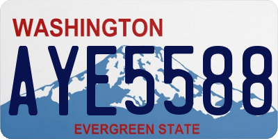 WA license plate AYE5588