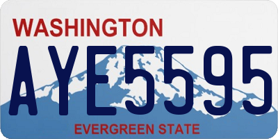 WA license plate AYE5595