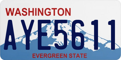 WA license plate AYE5611