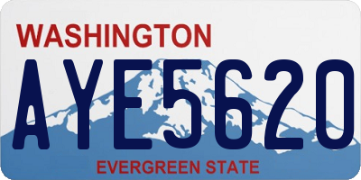 WA license plate AYE5620