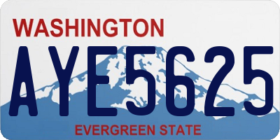 WA license plate AYE5625