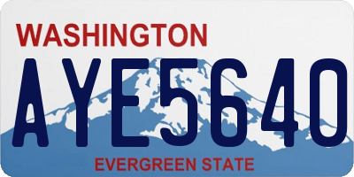 WA license plate AYE5640