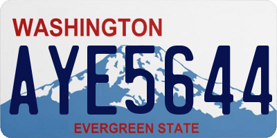 WA license plate AYE5644