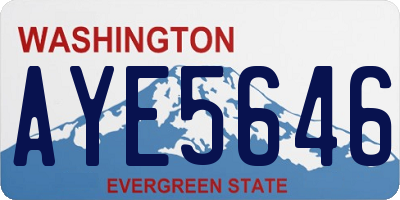 WA license plate AYE5646