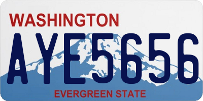 WA license plate AYE5656
