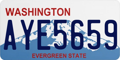 WA license plate AYE5659