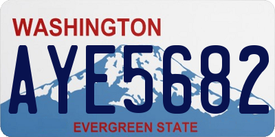 WA license plate AYE5682