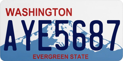 WA license plate AYE5687