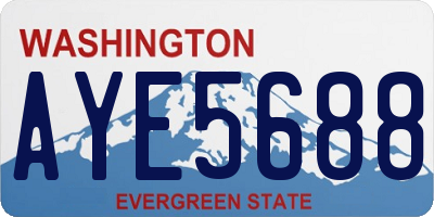 WA license plate AYE5688
