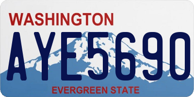 WA license plate AYE5690