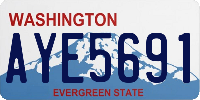 WA license plate AYE5691
