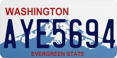 WA license plate AYE5694