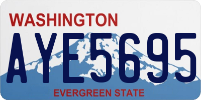 WA license plate AYE5695