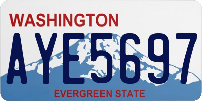WA license plate AYE5697