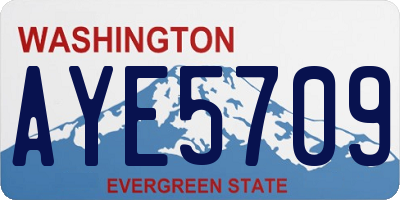 WA license plate AYE5709